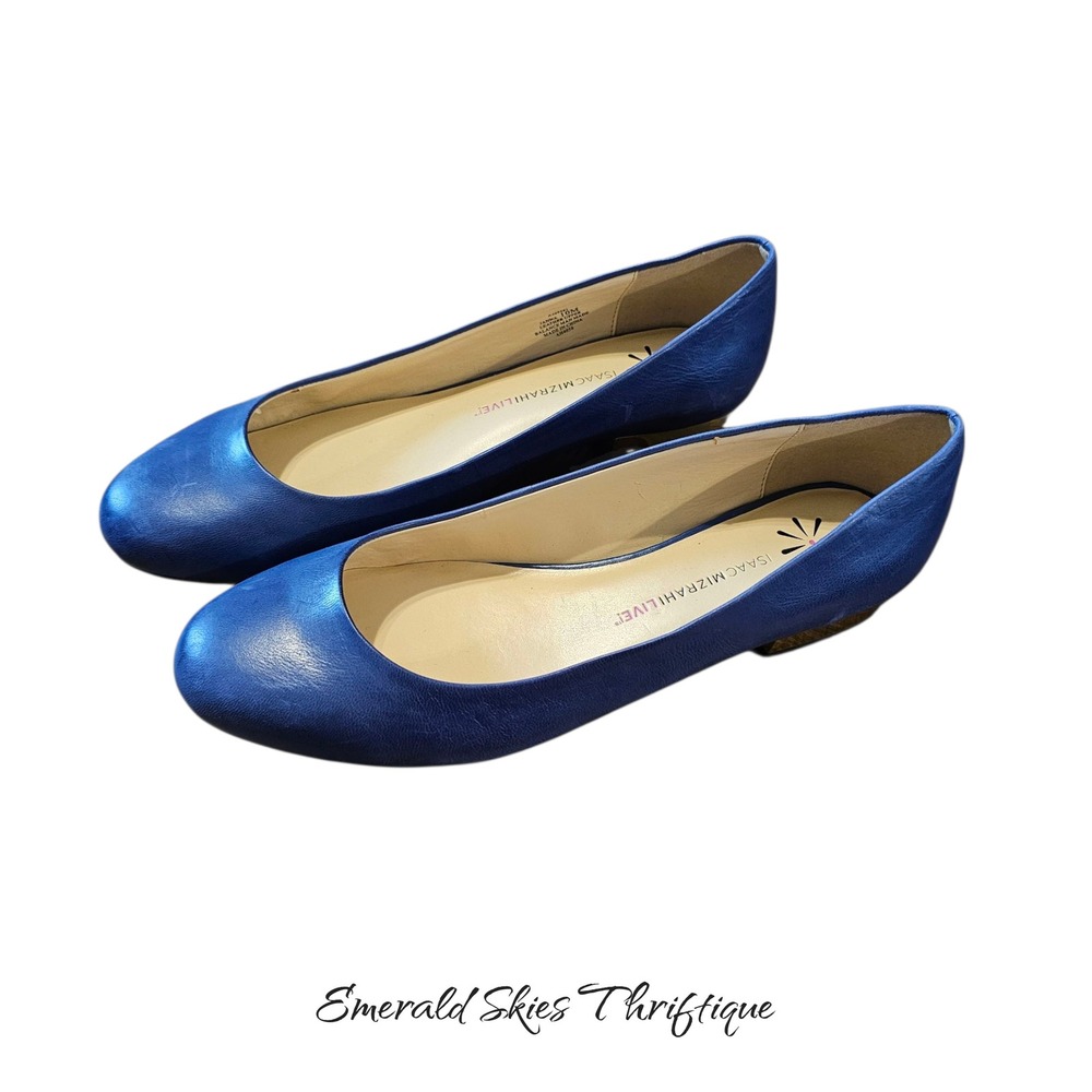 Isaac Mizrahi live! Janna shoes, size 10M. Blue with Gold Free shipping